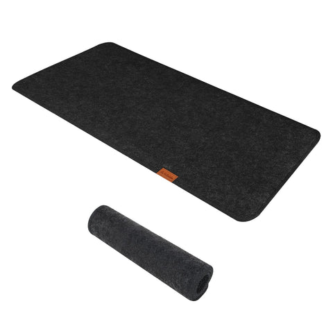 Large Felt Desk Protective Pad, 80X40cm/32''X16'' Non-Slip Felt Desk Mat Extended Gaming Mouse Pad Large Desk Pad Protector for Keyboard, Computer, Mouse, Laptop (Dark Grey)