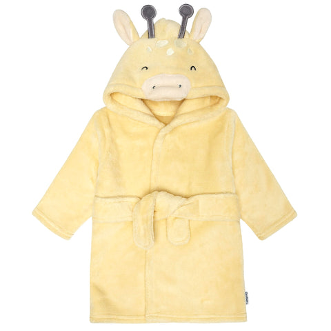 Gerber Baby Hooded Animal Character Bathrobe, Yellow Giraffe, 0-9 Months