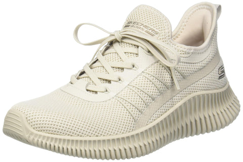 Skechers Women's BOBS GEO New Aesthetics Trainers, Taupe, 6