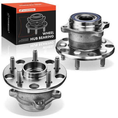 A-Premium 2 x Rear Wheel Bearing and Hub Assembly with 5-Lug Compatible with Lexus - 2013-2022 - IS200t IS250 IS300 IS350 & GS200t GS300 GS350 GS450h & RC200t RC300 RC350
