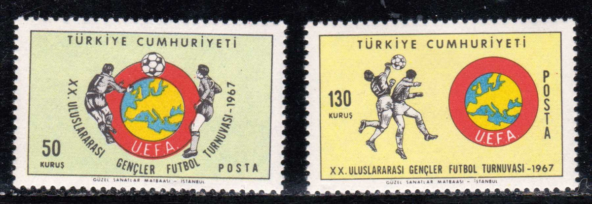 `1967 Turkey Youth Soccer Championships Postage Stamps
