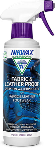 Nikwax Fabric and Leather Proof Spray-On, Waterproofer for Combination Footwear, Proofer (Neutral) - 300ml