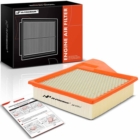 A-Premium Engine Air Filter Compatible with Ford Mustang 2010-2014, 3.7L 4.6L 5.0L, Flexible Panel, Replace# AR3Z9601B