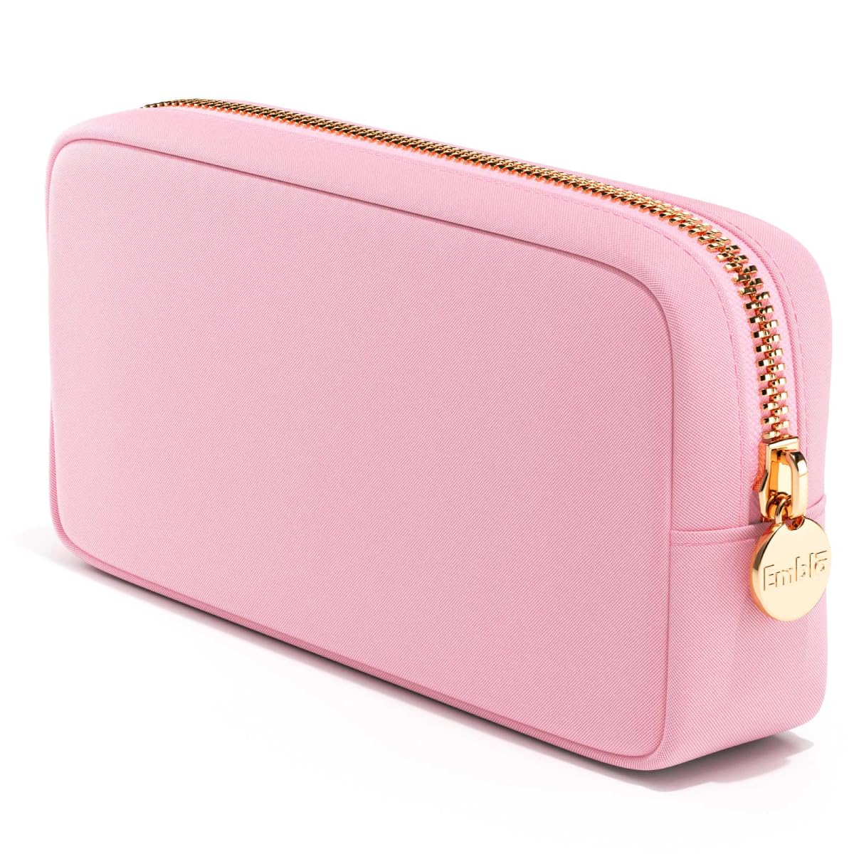 Make Up Bag Travel Cosmetic Bag, Embla Makeup Organizer, Nylon Zipper Pouch Purse Storage Bag Cosmetics Organizer, Cute Womens Travel Makeup Bag Tote, Mini Small Large Makeup Bags Pouches, Ballet Pink