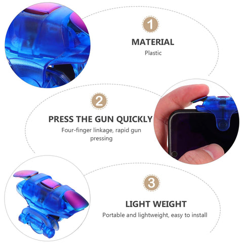 Hemobllo Mobile Game Triggers 1 Pair Gamepad Assist Game Accessory Mobile Game Controller Game Trigger for Phone Handle Game Controller Trigger Three Generations Telephone Plastic