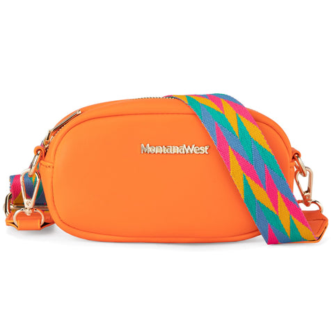 Montana West Small Crossbody Bags for Women Snapshot Camera Pouch Mini Crossbody Purse, Fluorescent Orange