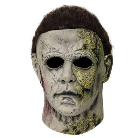 Michael Myers Mask Halloween Scary Kills Mask Horror Latex Full Head Mask Michael Myers Mask Cosplay Costume Props (Style 2)