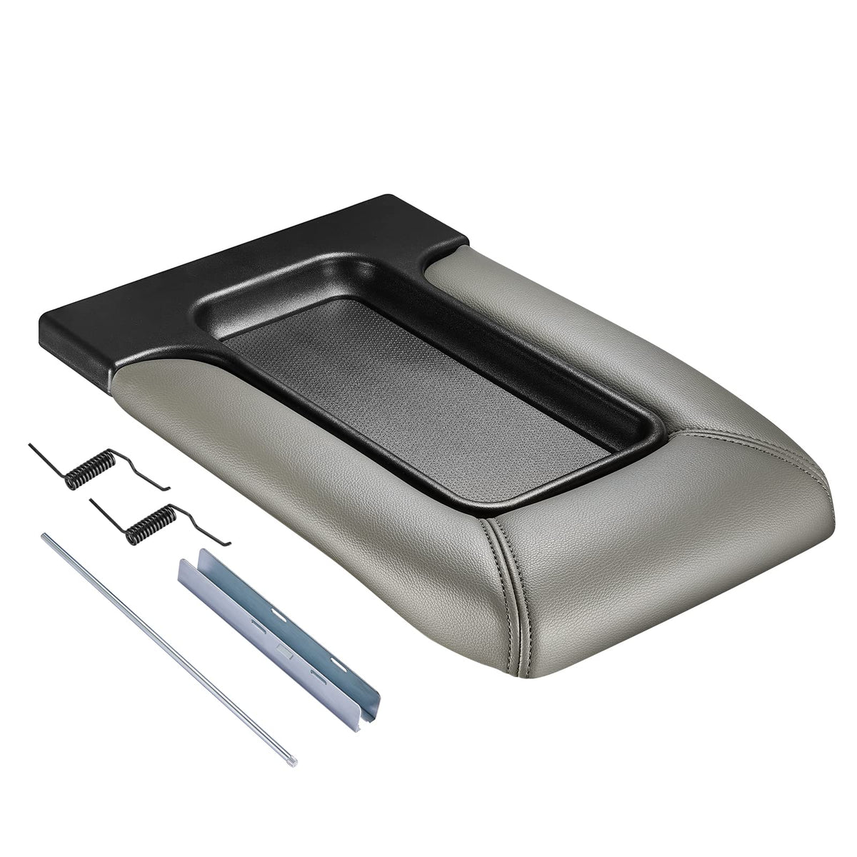 SPEEDWOW Center Console Lid Replacement Kit Fit for 2001-2007 Silverado, Avalanche, Suburban, Sierra, Yukon OEM:19127364, 19127365, 19127366, 924-811 (Light Gray)â€¦
