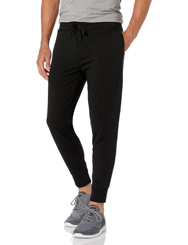 Jockey Men's Active Basic Fleece Jogger Sweatpants Casual Pants, Black, Medium