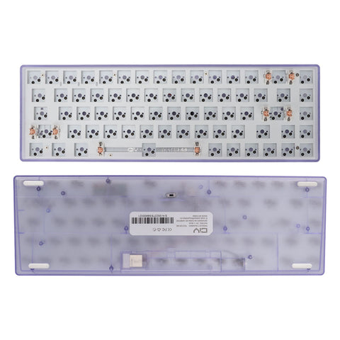 VBESTLIFE 68 Keys Modular Mechanical Keyboard, Wired Gaming Keyboard DIY Kit, 65% Layout, Switch Hot Swap, with Bottom Silencer Cotton, Custom Gaming Keyboard()