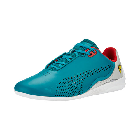 PUMA Mens Ferrari Drift Cat Decima Sneaker, Green Lagoon-Cool Light Gray-PUMA Mens White, 6.5