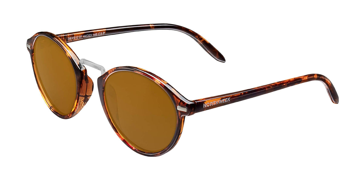 NORTHWEEK Unisex Adultsâ€™ Vesca Tortoise Sunglasses, Orange (Ambar), 132.0