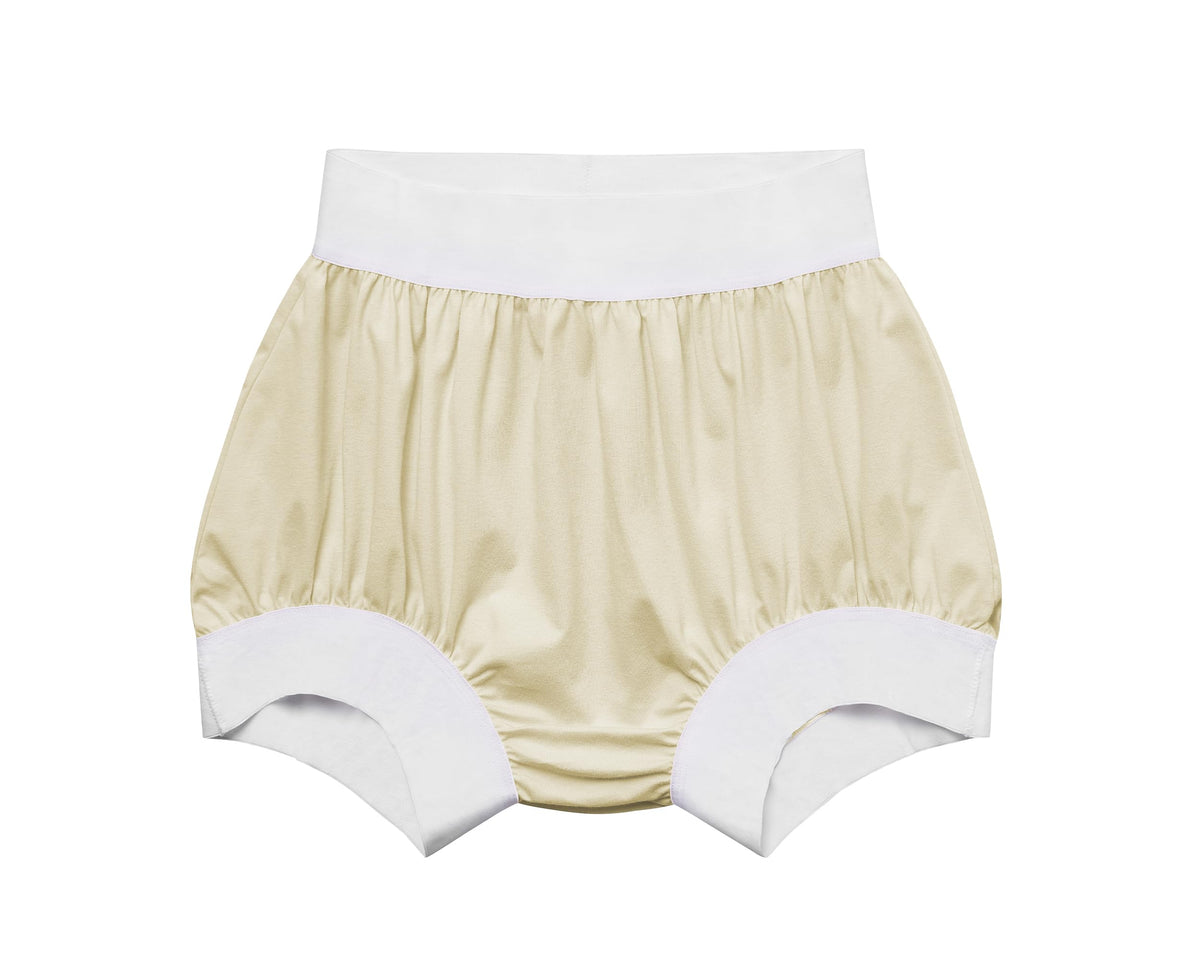 EEOST Adult Plastic Pants Diaper Cover Rubber Underwear for Incontinence Leak Proof Noiseless Waterproof Durable, Beige, XL