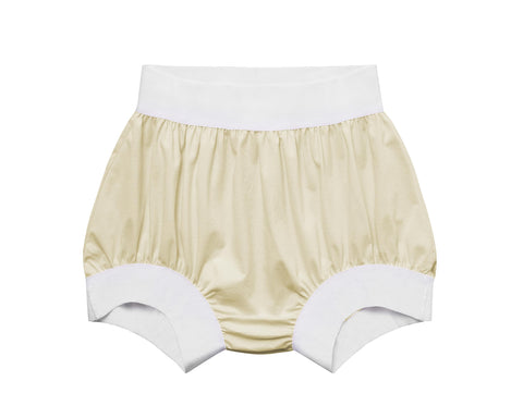 EEOST Adult Plastic Pants Diaper Cover Rubber Underwear for Incontinence Leak Proof Noiseless Waterproof Durable, Beige, XL