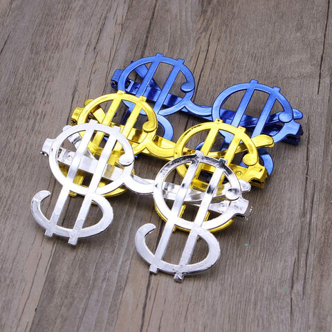 NUOBESTY Dollar Sign Sunglasses,12 Pack Party Glasses Party Favors Photobooth Eyewear Costume Prop(Random Color)