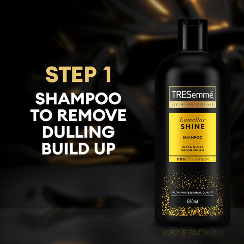 TRESemmé Lamellar Shine Shampoo with patented Lamellar Technology hair care product for an ultra-glossy salon finish 680 ml
