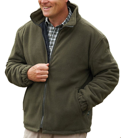 Champion Mens Glen Country Estate Quilt Lined Fleece Coat Olive M