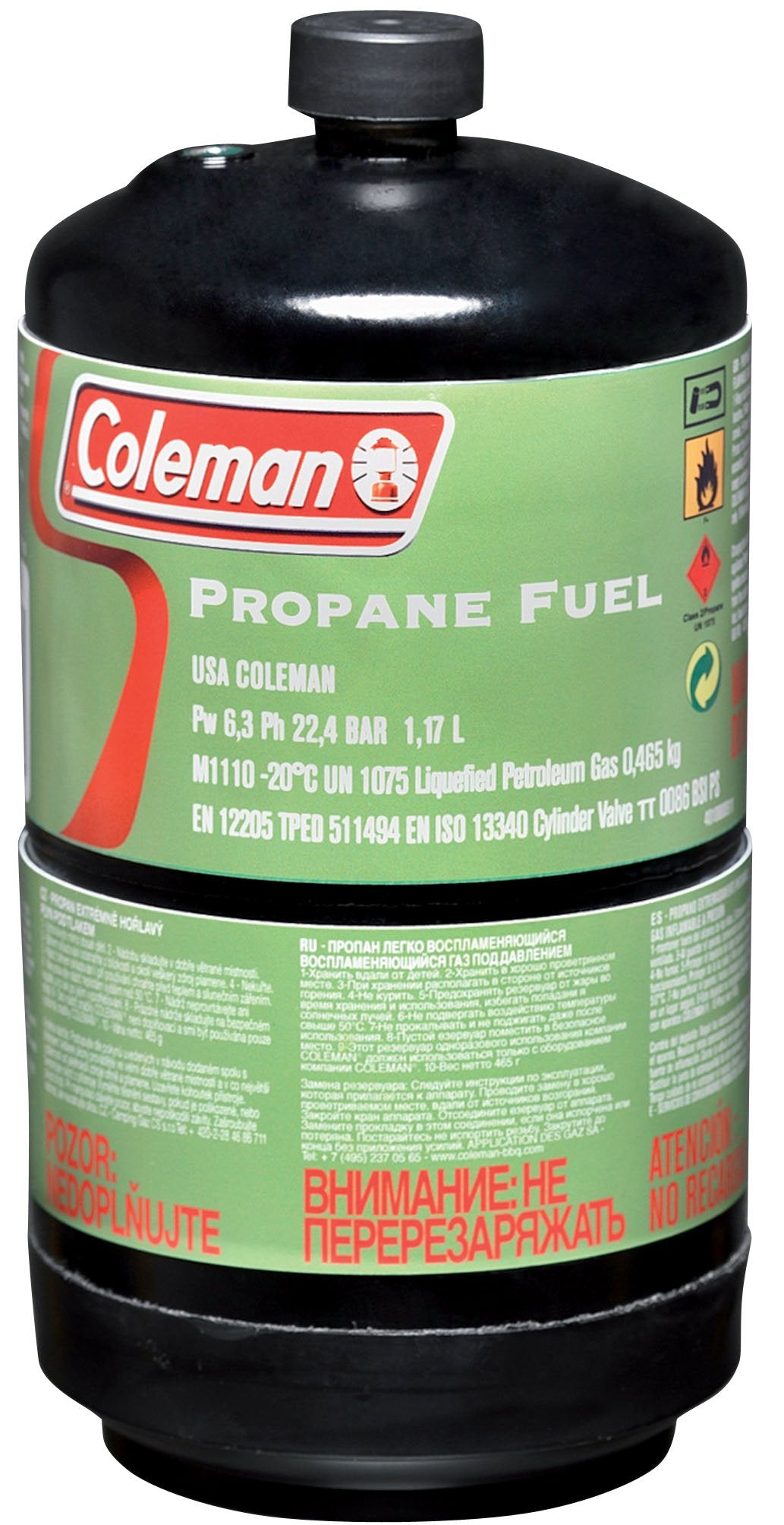Coleman self-sealing Propangas cartridge 1 pc, 465 g