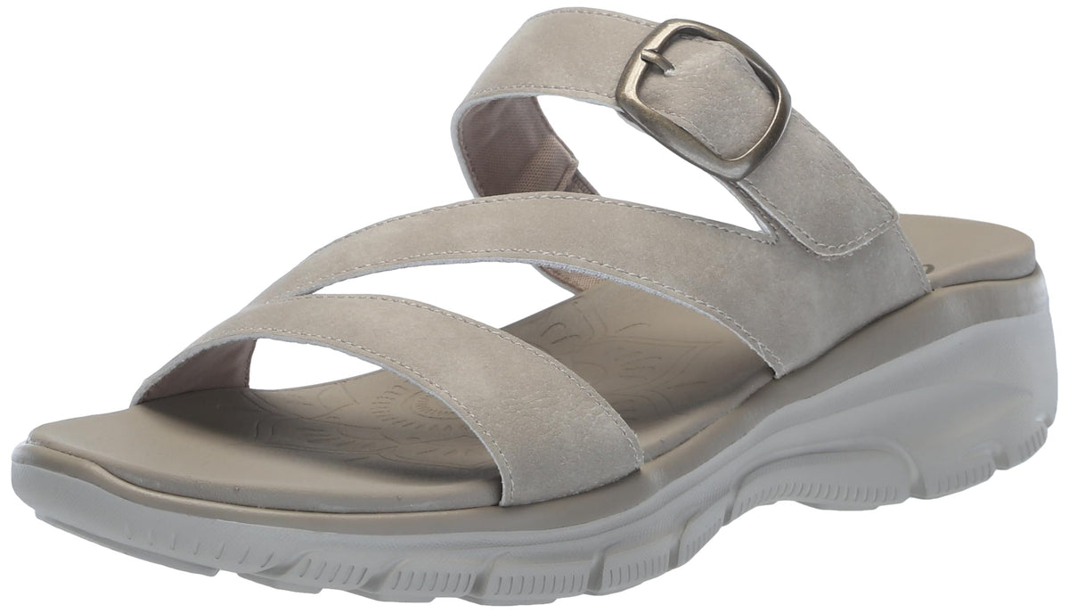 Skechers Women's Easy Going-Slide Sandal, Taupe, 9