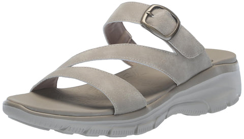 Skechers Women's Easy Going-Slide Sandal, Taupe, 9