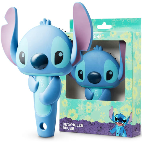Disney Stitch Hair Brush for Women Teenagers Girls Minnie Mouse Baby Yoda Detangle Hair Brush Paddle Brush Hair Accessories for Girls Soft Bristles Stitch Gifts for Women (Blue Stitch 3D)