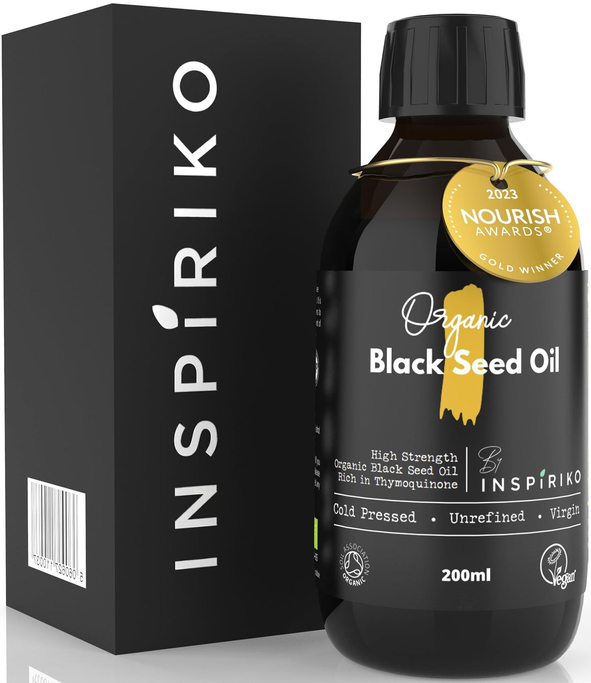 Black Seed Oil Organic Cold Pressed. Up to 5X% Strength. Award Winning Organic Black Seed Oil - Known as Black Cumin Seed Oil & Blackseed Oil, 200 ml