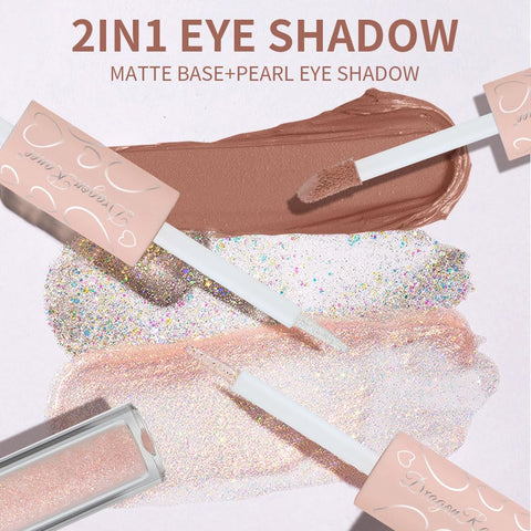 Easilydays Black Liquid Glitter Eyeshadow, Long Lasting, Quick-Drying, Opaque, 2 In 1 Double Headed Shimmer Eyeliner + Eye Shadow, Creates High-Impact, Multi-Dimensional Eye Looks, Disco Queen (04)