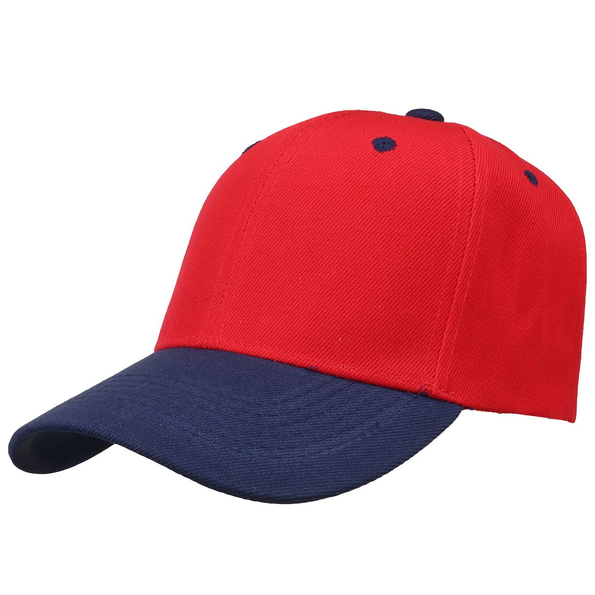 Falari Baseball Cap Adjustable Size for Running Workouts and Outdoor Activities All Seasons (1pc Red/Navy)
