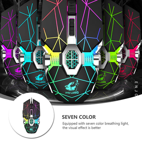 SOLUSTRE 2pcs Gaming Mouse Linux Laptop dj Laptop laptops Laptop Computer Wireless Gaming Wired Rainbow Silent Gaming RGB Light up Gaming Breathing Light Mechanical UV Paint