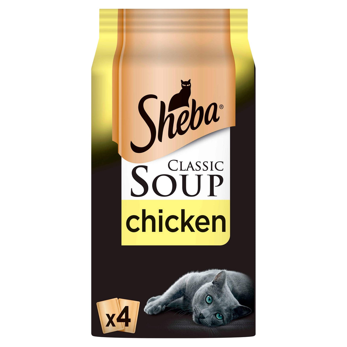 Sheba Classic Soup with Chicken Fillets - Complementary Adult Cat Food - 48 x 40 g