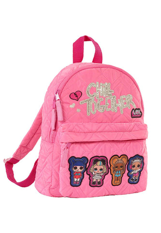 L.O.L. Surprise! Girls Backpack | 2 Zip Compartments | Padded Adjustable Straps | Robust Carry Handle, Pink, One Size, Polyester