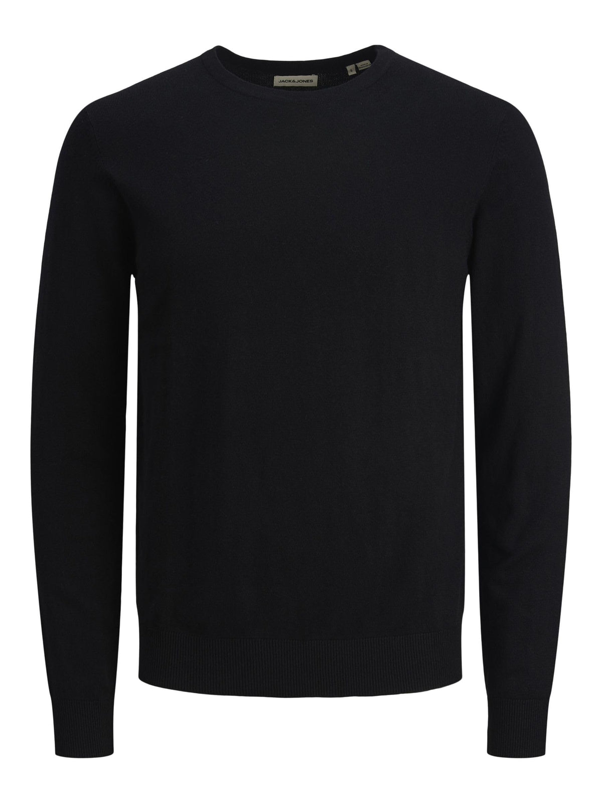 JACK&JONES Men's JJEEMIL Knit Crew Neck NOOS, Black, XS EU