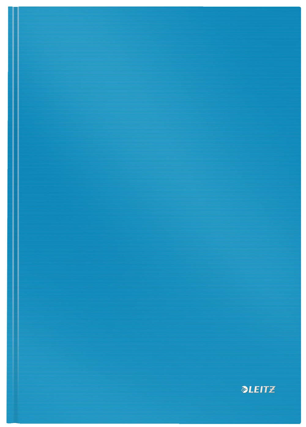 Leitz A4 Hard Covered Notebook, Squared, 90 gsm Ivory Paper, Solid Range, Light Blue, 80 Sheets