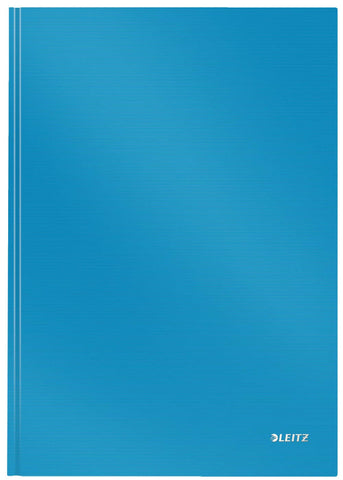 Leitz A4 Hard Covered Notebook, Squared, 90 gsm Ivory Paper, Solid Range, Light Blue, 80 Sheets