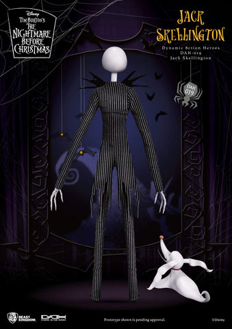 Beast Kingdom The Nightmare Before Christmas: Jack Skellington DAH-019 Dynamic 8ction Heroes Action Figure, Multicolor
