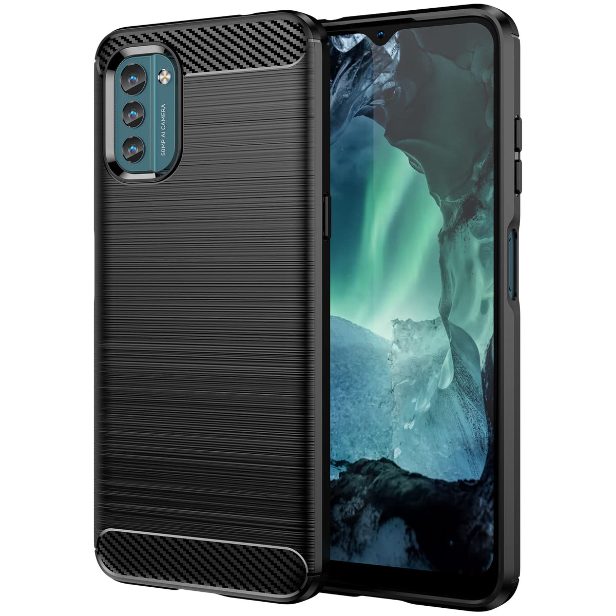 TingYR Case for Nokia G21, Ultra Slim Flexible TPU Shock Absorption, Anti-Scratch, Premium Flexible Rubber Cover, Cover for Nokia G21 Smartphone.(Black)