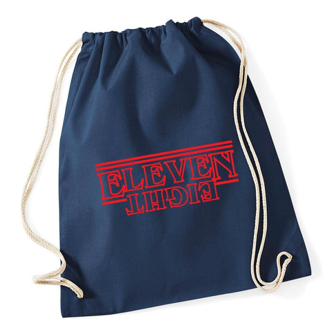 Hippowarehouse Eleven Eight Drawstring Cotton School Gym Bag 37cm x 46cm, 12 litres
