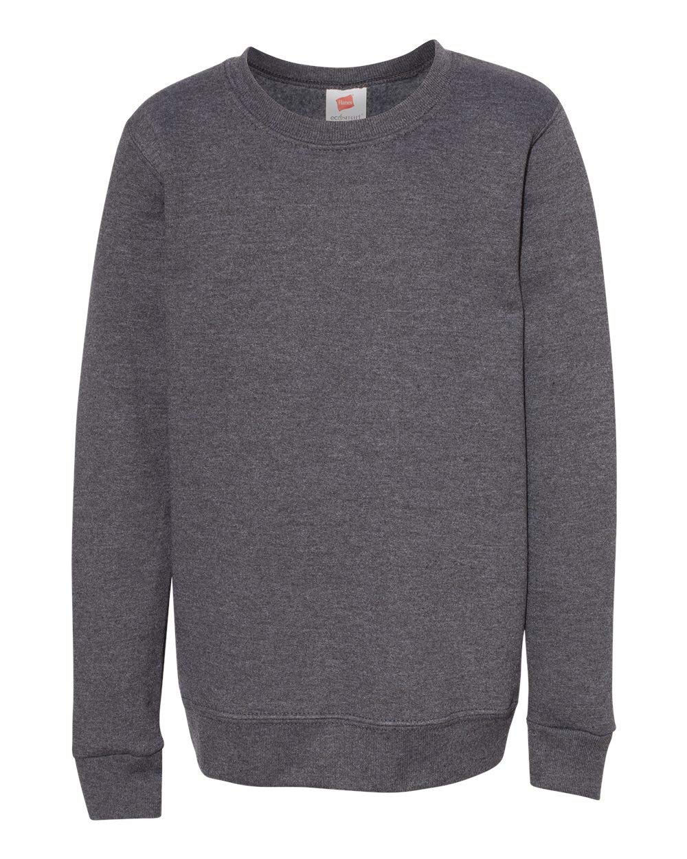 Hanes Ecosmart Youth Crewneck Sweatshirt XS Charcoal Heather