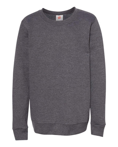 Hanes Ecosmart Youth Crewneck Sweatshirt XS Charcoal Heather