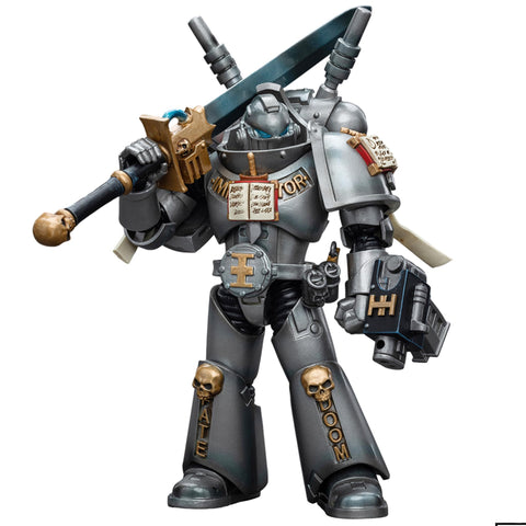 JOYTOY 1/18 Action Figure Warhammer 40,000 Grey Knights Interceptor Squad Interceptor with Storm Bolter and Nemesis Force Sword 4.72 inch Collectible Action Figures Kits