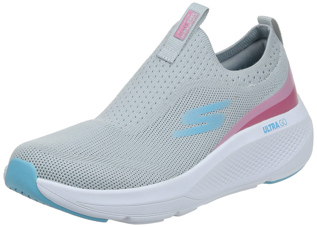 Skechers Women's Go Run Elevate-Hot Streak Shoe, Gray/Pink, 7.5