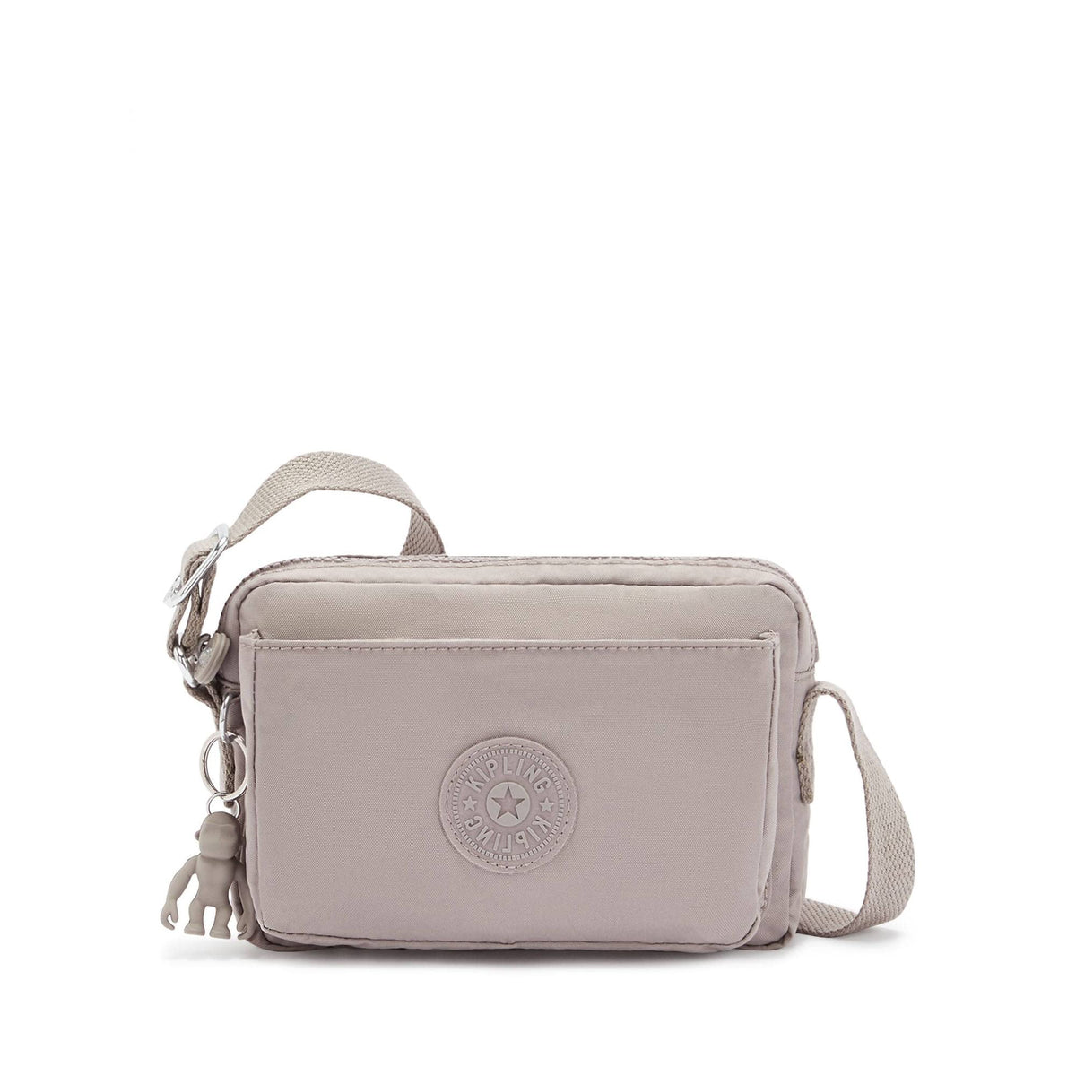 Kipling womens Women's Abanu Crossbody Handbag, Grey Gris, 9.5 L x 6.75 H 3.5 D US