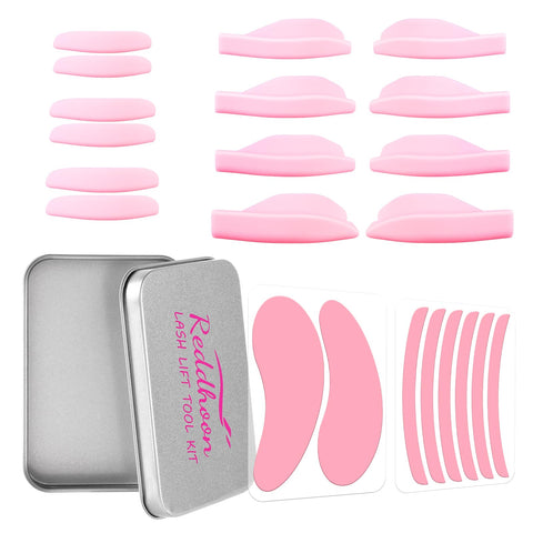 Cecelia May Lash Lift Pads, 3 in 1 Silicone Eyelash Perm Curler Lash Lift Tools for Lash Perm Kit, Reusable Eye Patches & Lash Lift Ribbons Fit for Keratin Lash Lifting DIY at Home