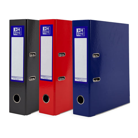 Oxford A4 Lever Arch File, Assorted Colours, Pack of 3