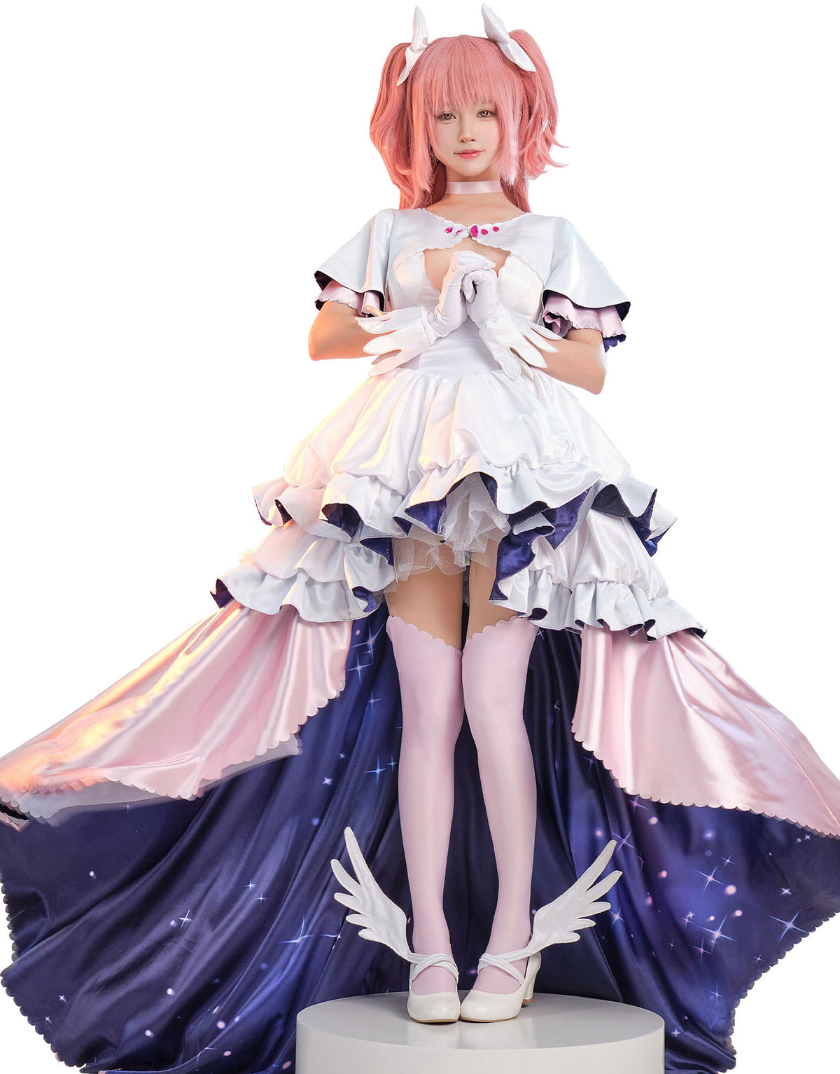 miccostumes Women's Costume Anime Magical Girls Cosplay kawaii puffy Star Dress and Gloves with Thigh Socks and Headdress (M)