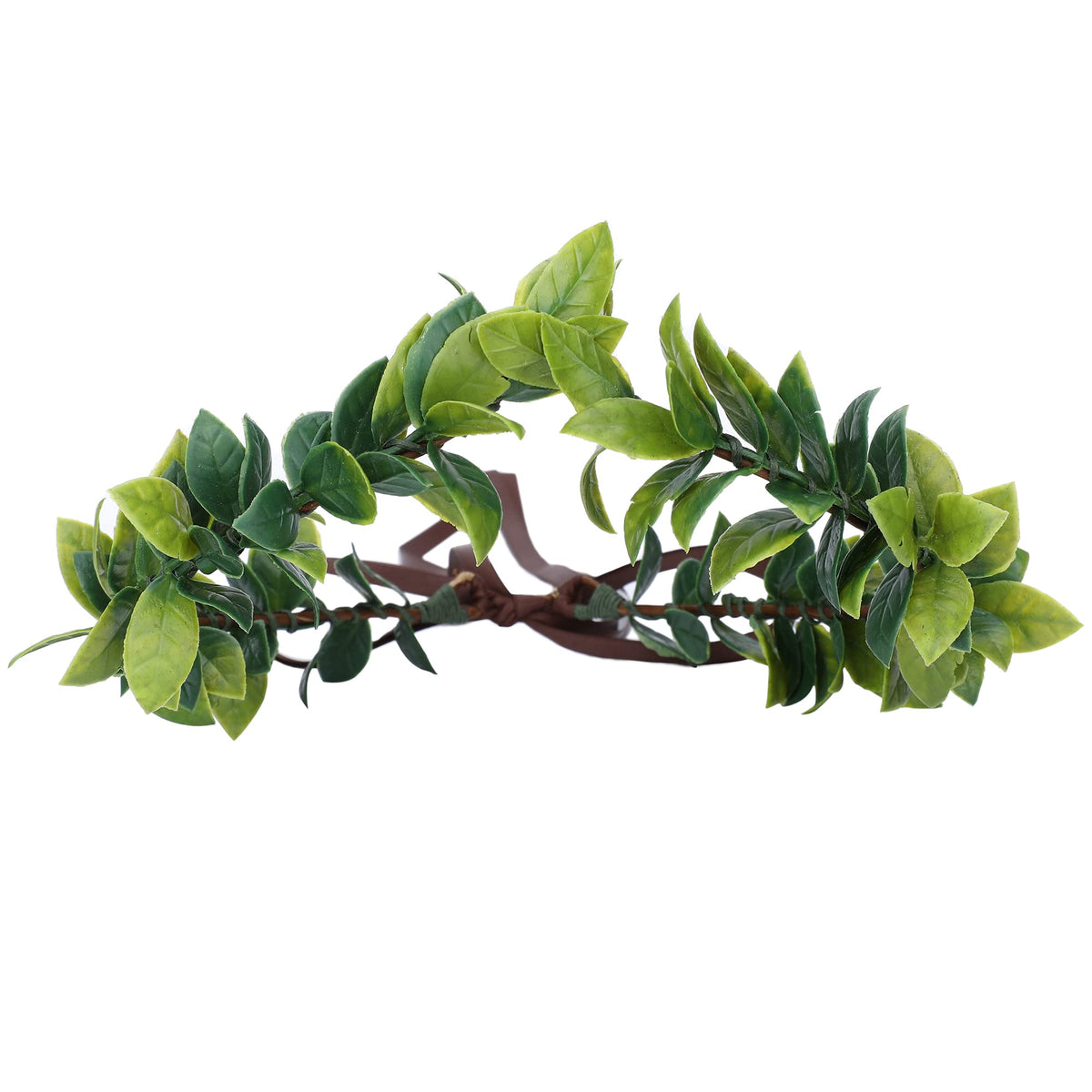 MOSTORY Handmade Green Laurel Leaf Crown Headband for Menâ€™s Wedding Greek Elf God Headpiece for Toga Costume Hair Accessories Groom Queen Prince Mardi Gras Party Carnival Renaissance