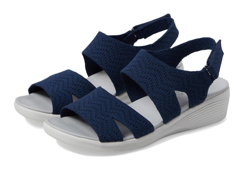 Skechers Women's Arya-Modern Muse Sandal, Navy, 8