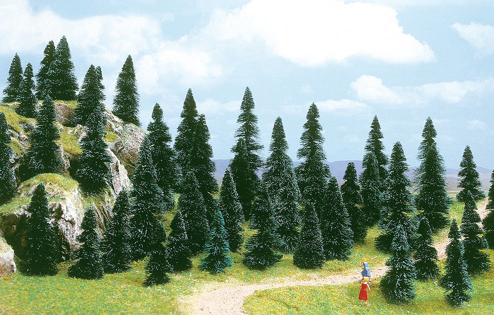 Busch 6499 Pine Assort 60110mm 100/A Scale Scenery Kit