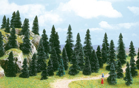 Busch 6499 Pine Assort 60110mm 100/A Scale Scenery Kit