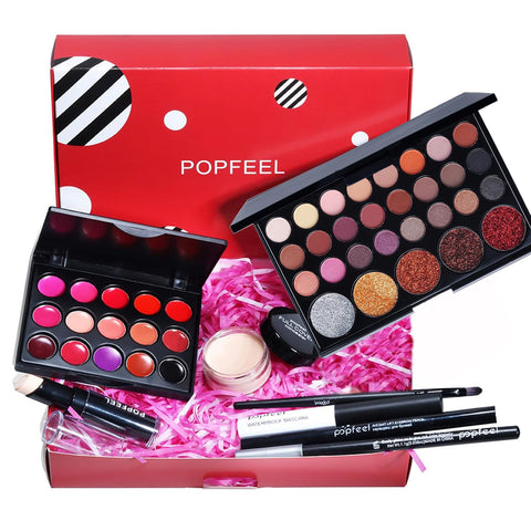 Joyeee Makeup Kit for Women Full Kit, All in One Makeup Gift Set, Make up Kits for Beginners and Professionals - Eyeshadow Palette, Lipstick, Mascara, Concealer, Brush, Eyeliner, Eyebrow pencil